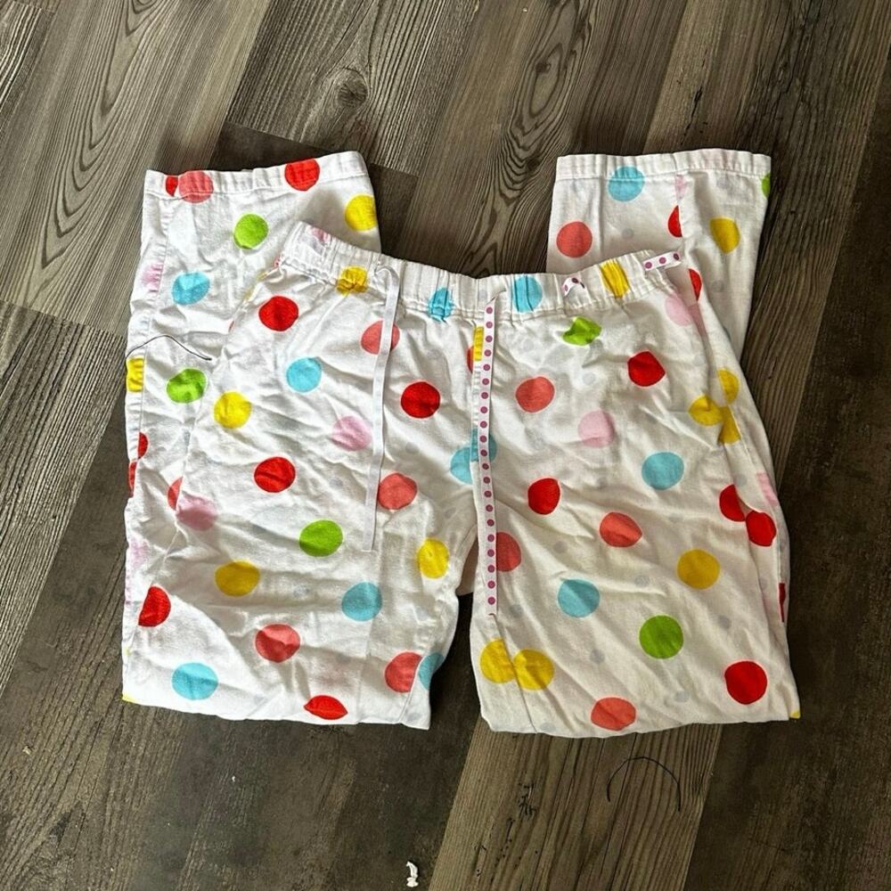 victoria secret pink polka dot pajama pants